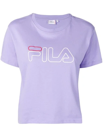 Fila T-shirt Mit Logo-print - Lila In Purple