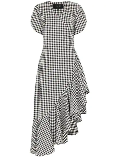 Paper London Colorados Gingham Ruffle Dress In Black