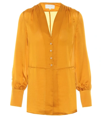 Arje Gaia Silk Shirt In Yellow