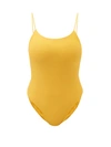 Jade Swim Yellow Trophy One-piece Swimsuit In Golden