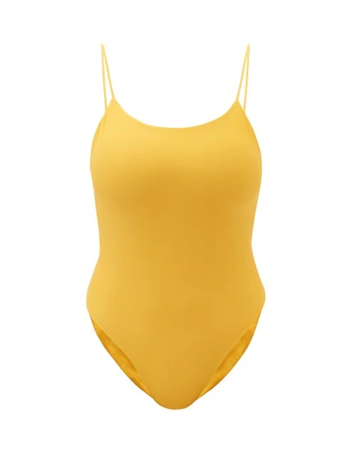 Jade Swim Yellow Trophy One-piece Swimsuit In Golden