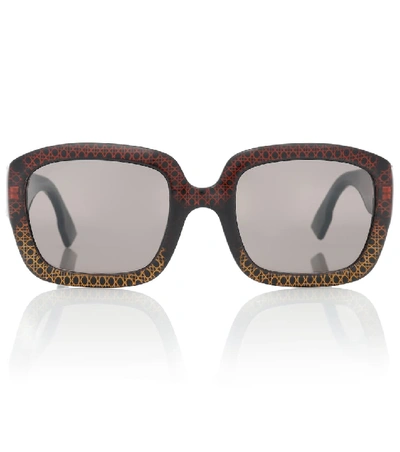 Dior D Square Acetate Sunglasses In Brown