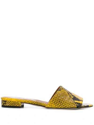 Paris Texas Flat Slip-on Sandals - Yellow