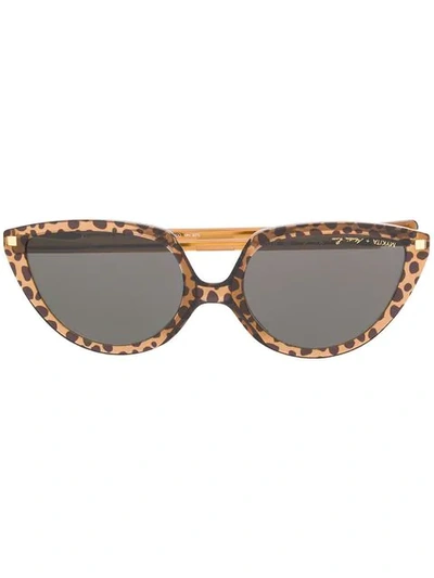 Mykita Sosto Paz Leopard Sunglasses In Braun