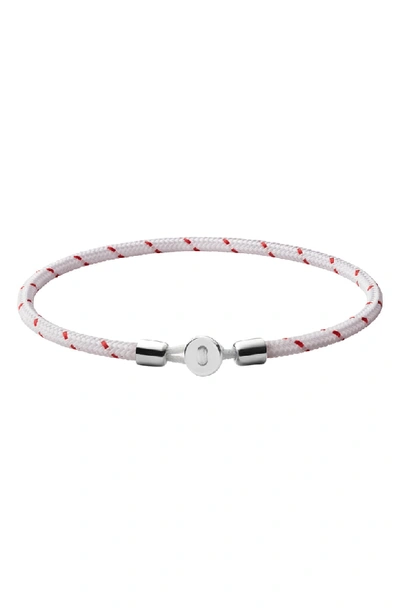 Miansai Nexus Rope Bracelet In White/ Red