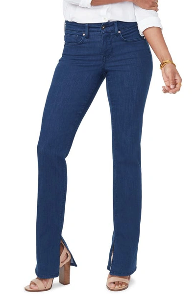 Nydj Marilyn Slit-hem Straight-leg Jeans In Kanan