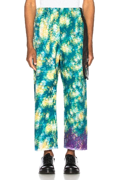 Craig Green Graphic-print Cropped Regular-fit Straight Shell Trousers In Blue
