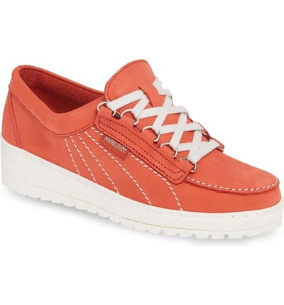Mephisto Lady Low Top Sneaker In Coral Nubuck