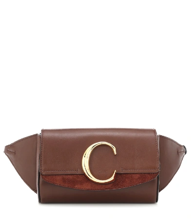 Chloé Chloe C Belt Bag In White In Brown