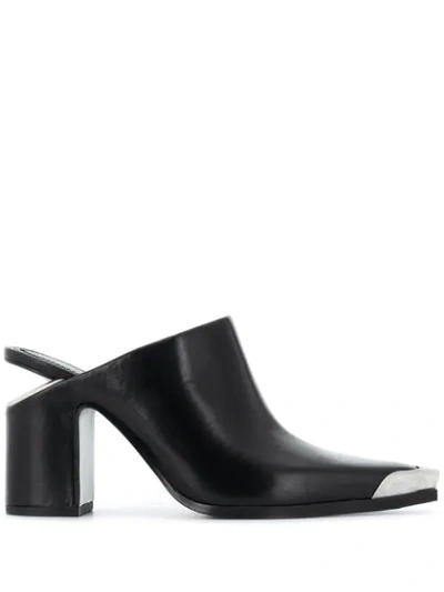 Alexander Wang Su Embellished Leather Mules In Black
