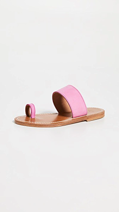 K.jacques Nagoya Toe Ring Slides In Fuschia