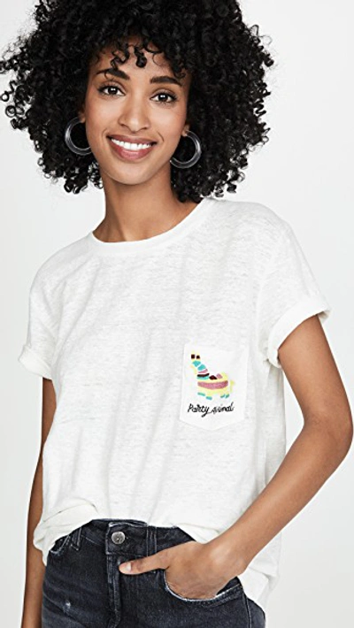 Banner Day Party Animal Tee In Bone