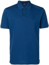 Hugo Boss Boss  Embroidered Logo Polo Shirt - Blue