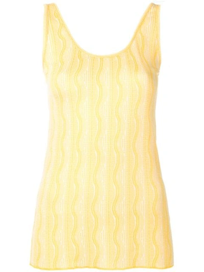 Etro Wave Pattern Vest Top In Yellow