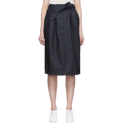 Lemaire Ssense Exclusive Navy Martial Skirt In 791 Darknvy