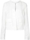Akris Punto Grid Lace Jacket In Cream