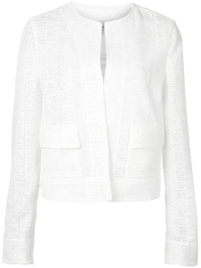 Akris Punto Grid Lace Jacket In Cream