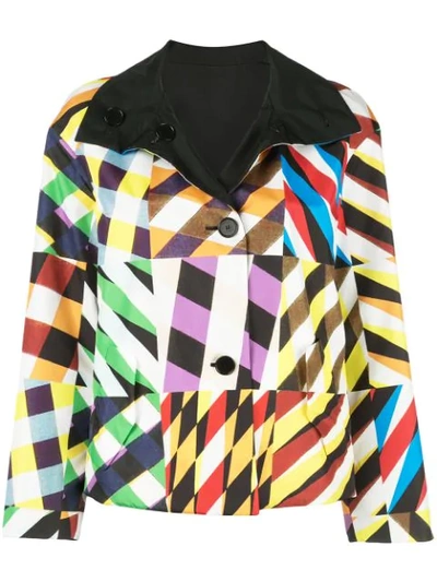 Akris Punto Reversible Water Repellent Patchwork Jacket