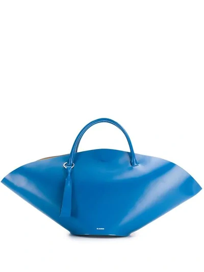 Jil Sander Sombrero Large Tote Bag In Blue