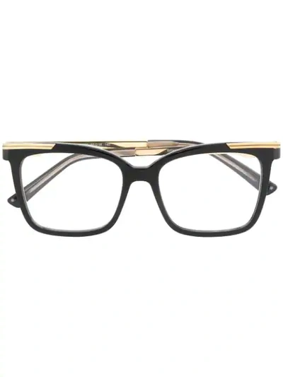 Cazal Square Glasses In Black