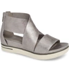 Eileen Fisher Sport Platform Sandal In Silver Metallic