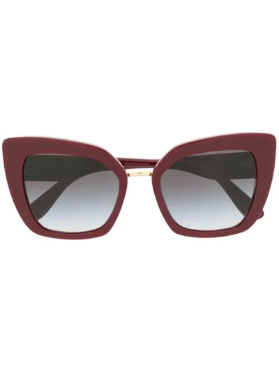 Dolce & Gabbana Cat-eye Sunglasses In Red