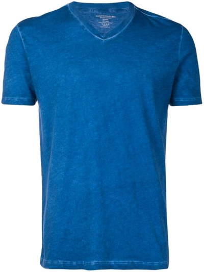 Majestic V-neck T-shirt In Blue