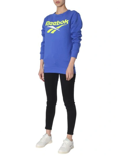 Reebok Sweatshirt With Logo Print In Blue