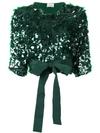 P.a.r.o.s.h Cropped Glen Jacket In Green