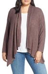 Bobeau Amie Waterfall Cardigan In Peppercorn