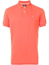 Hackett Logo Embroidered Polo Shirt In Orange