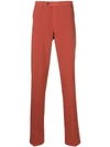 Canali Classic Chinos In Red