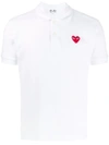 Comme Des Garçons Play Logo Patch Polo Shirt - White