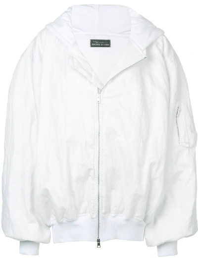 Barbara Bologna Oversized Hooded Coat - White