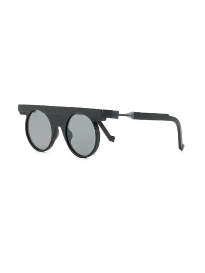 Vava Round Frame Sunglasses In Black
