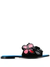 Kat Maconie Joyce Flower Patch Sandals In Black