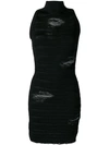 Balmain Knitted Slim Fit Dress - Black