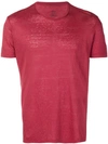 Altea Men's Burgundy Linen T-shirt In Red