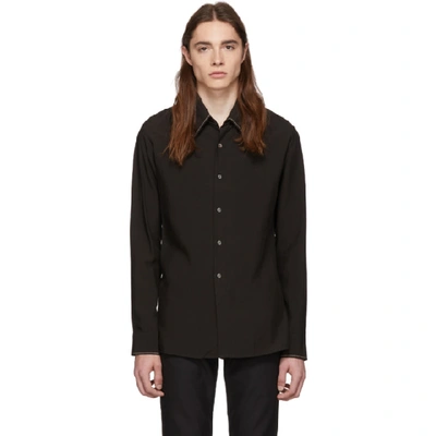 Maison Margiela Black Drape Shirt In 900 Black