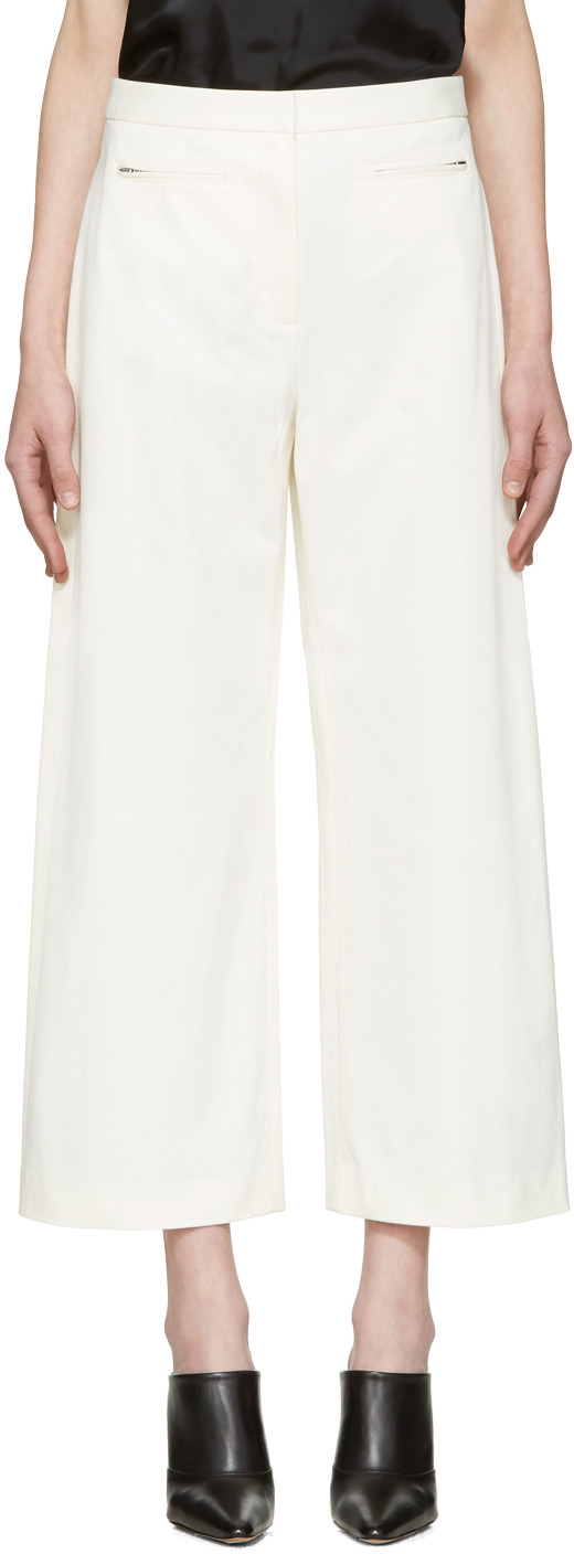 T By Alexander Wang White High-waisted Culottes | ModeSens