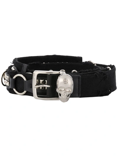 Philipp Plein Double Layered Belt In Black