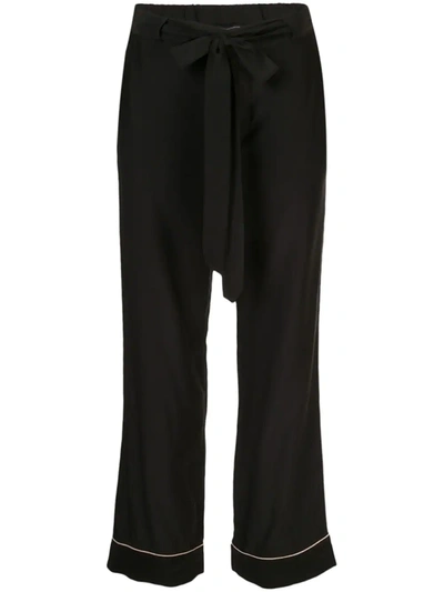 Kiki De Montparnasse Tie Waist Pyjama Bottoms In Black