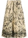 Issey Miyake Oversized Printed Shorts In Neutrals