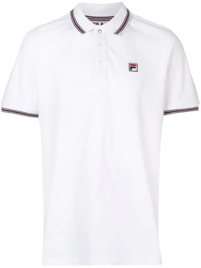 Fila Contrast Trim Polo Shirt - White