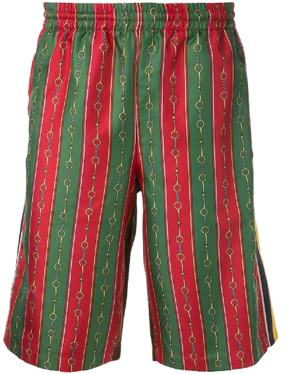 Gucci Striped Chain Shorts - Rot