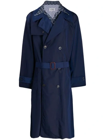 Maison Margiela Combo Tonic Trench Coat - Blue