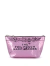 Marc Jacobs Trapeze Large Foil Cosmetics Case In 650 Pink
