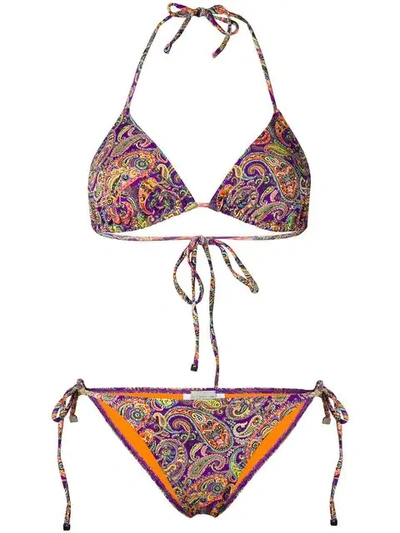 Etro Paisley Bikini - Purple