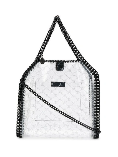 Stella Mccartney Transparent Falabella Shoulder Bag In White
