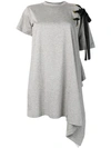 Sacai Asymmetric T-shirt Dress - Grey